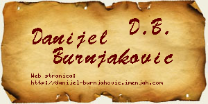 Danijel Burnjaković vizit kartica